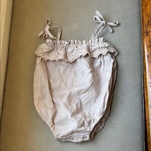 NWOT Rylee + Cru Baby Romper with Lace Detail